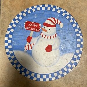 Little Christmas crafted round stool for kids